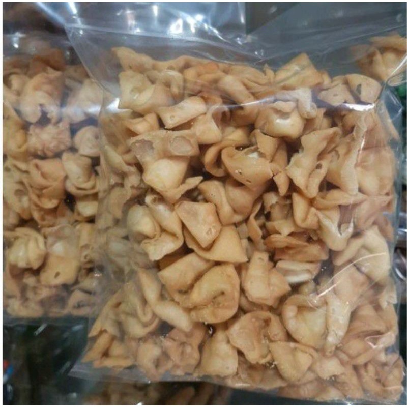 Jual 1 kg Keripik Pangsit Lipat Goreng Renyah Gurih Snack Camilan ...