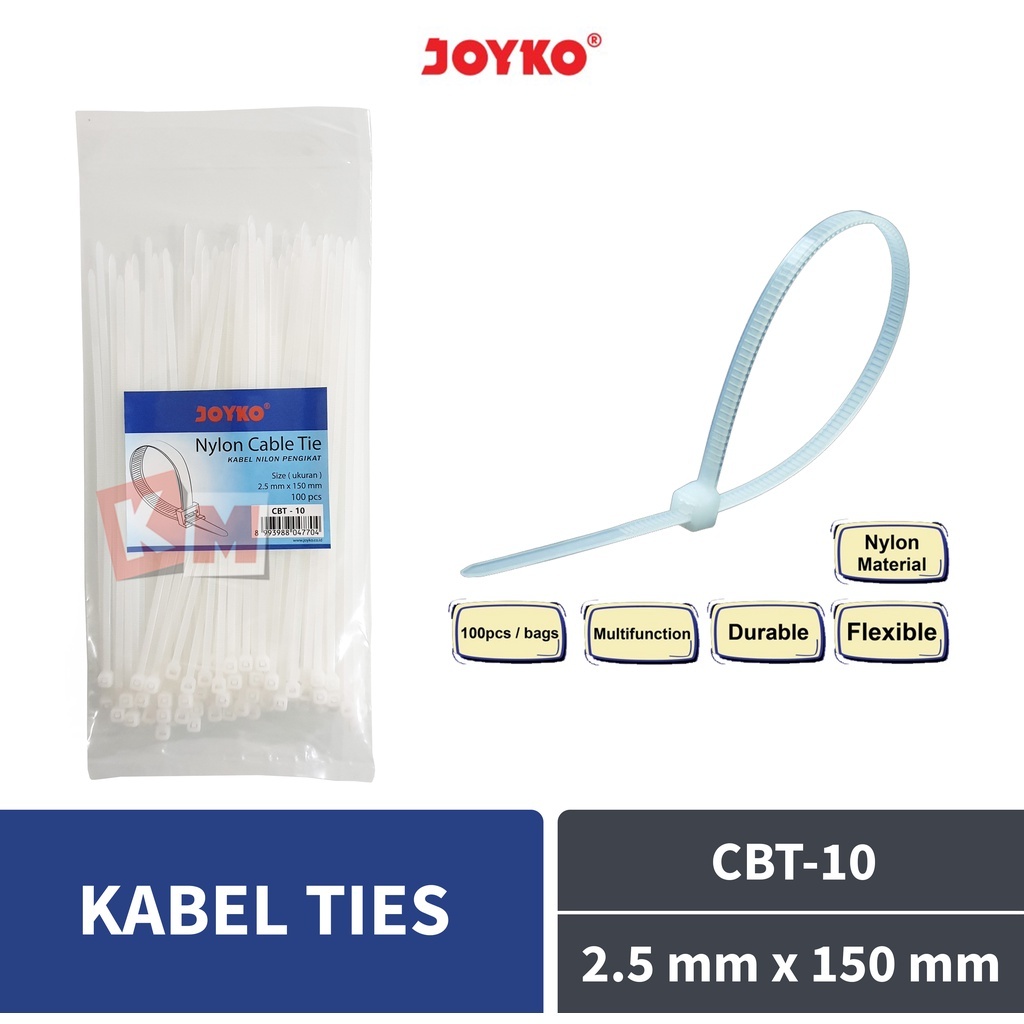 Jual Cable Ties Nylon Kabel Tis Pengikat Nilon Joyko CBT-10 | Shopee ...