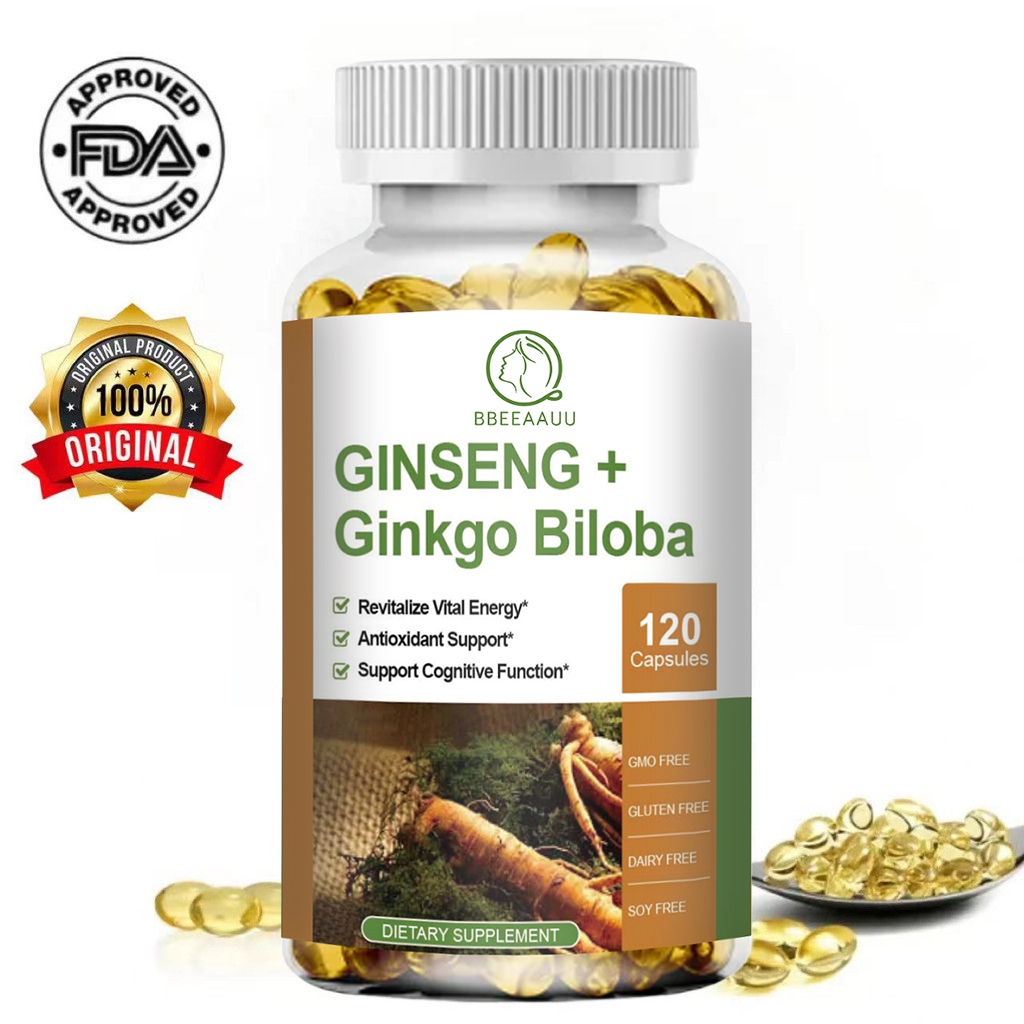 Picture of Jual BBEEAAUU Ginseng Complex Ginkgo Biloba Capsules 1000mg Support ...