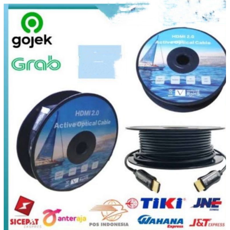 Jual cable HDMI fiber optic 40 meter support 4K UHD | Shopee Indonesia