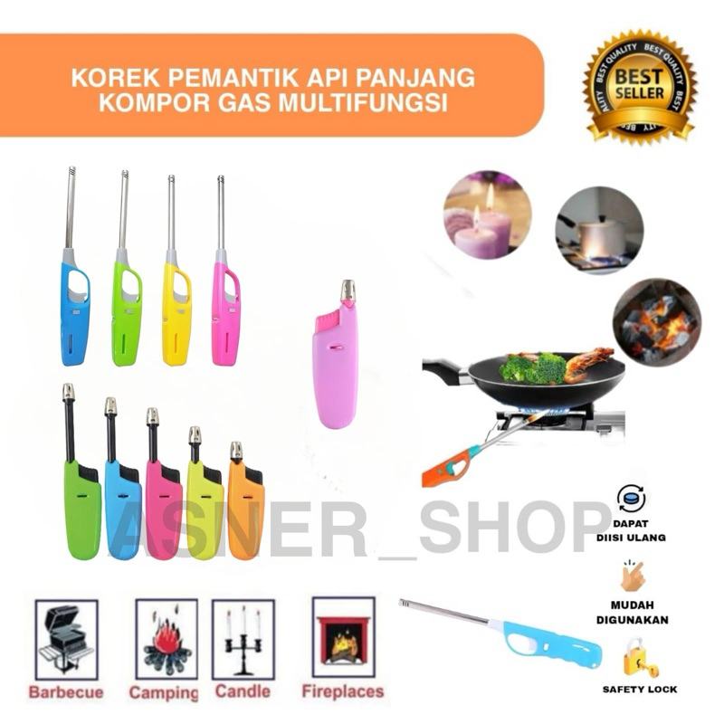 Jual Pemantik Gas / Korek Api Kompor Panjang Dapur Lighter | Shopee ...