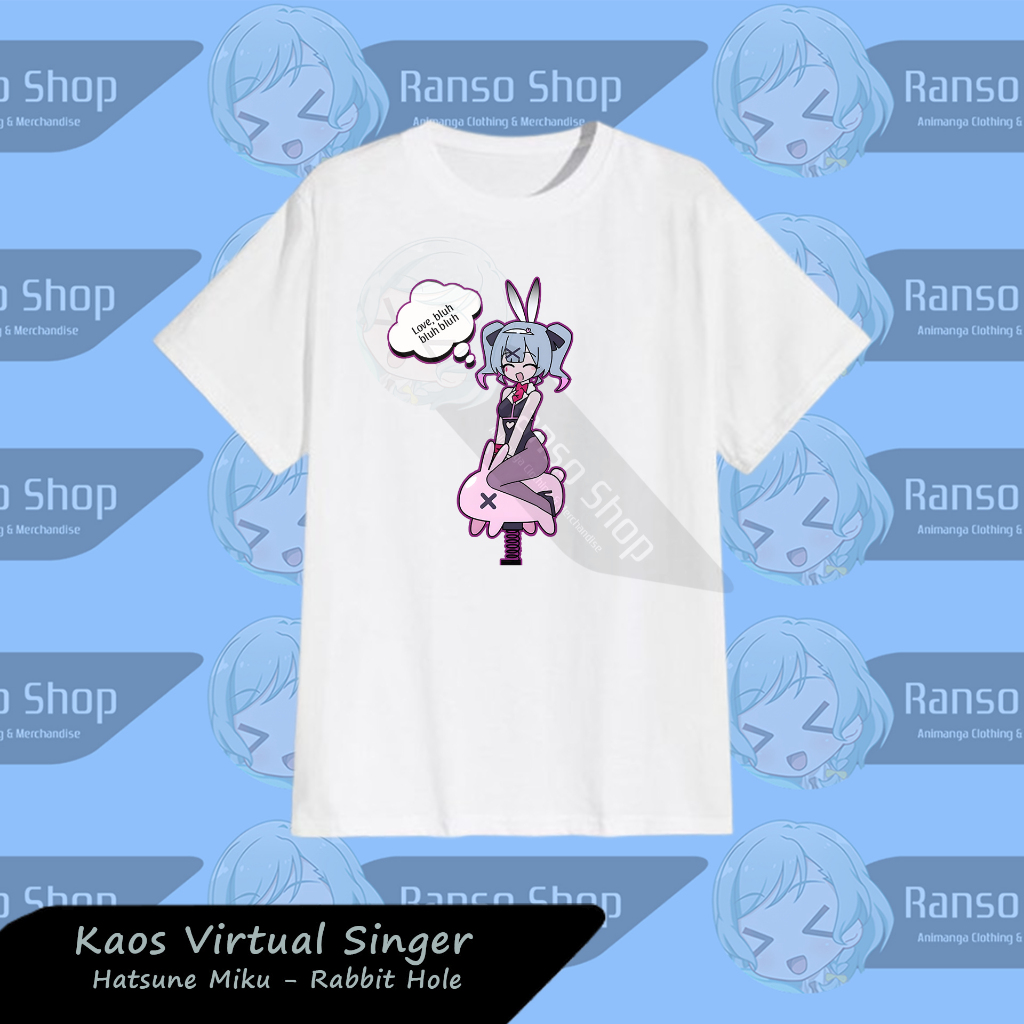 Jual Kaos Hatsune Miku Rabbit Hole Deco 27 / Baju Hatsune Miku Deco*27  Rabbit Hole / T-shirt Distro Anime Manga Band Sablon DTF | Shopee Indonesia