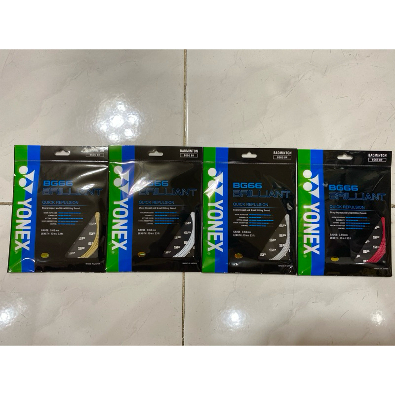 Jual SENAR / STRING RAKET BADMINTON BG66 BRILLIANT ORIGINAL YONEX ...