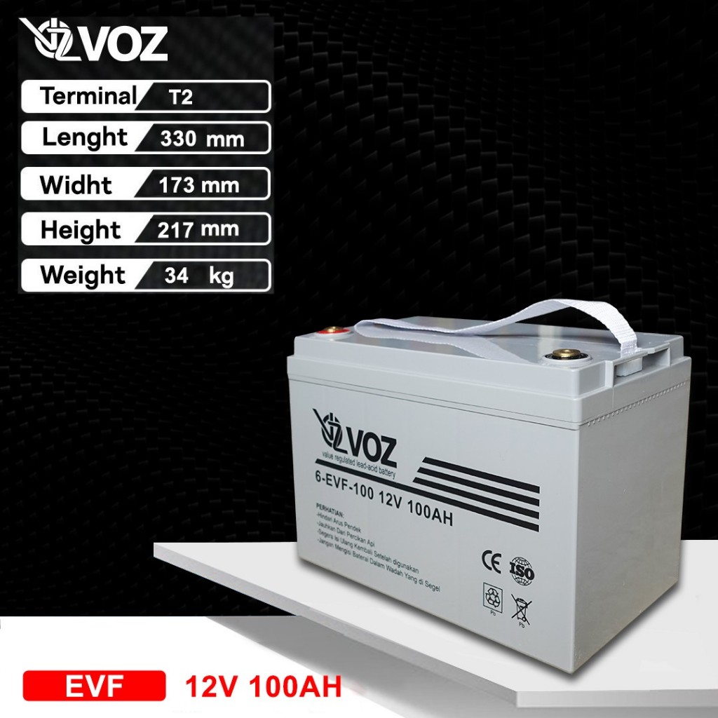 Jual VOZ EV 12V 100AH 6 EVF100 Electric Road Vehicle Battery - Unit ...