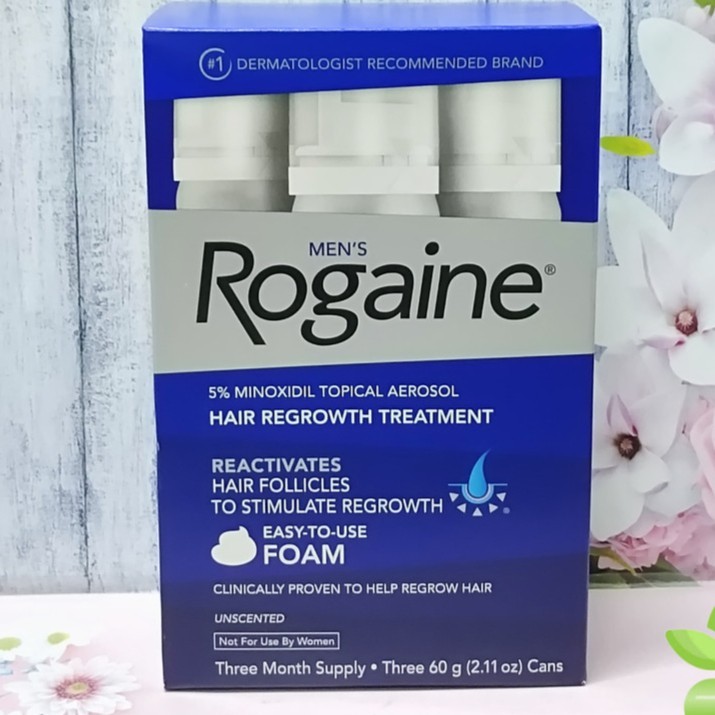 Jual Rogaine Foam 5 Minoxidil Topical Aerosol Hair Regrowth Treatment