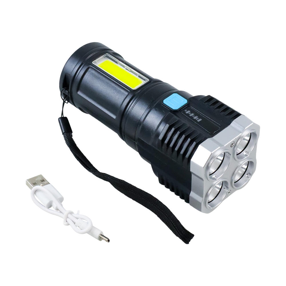 Jual Senter Camping LED Flashlight USB Rechargeable 4 XPE + COB - L-S03 ...