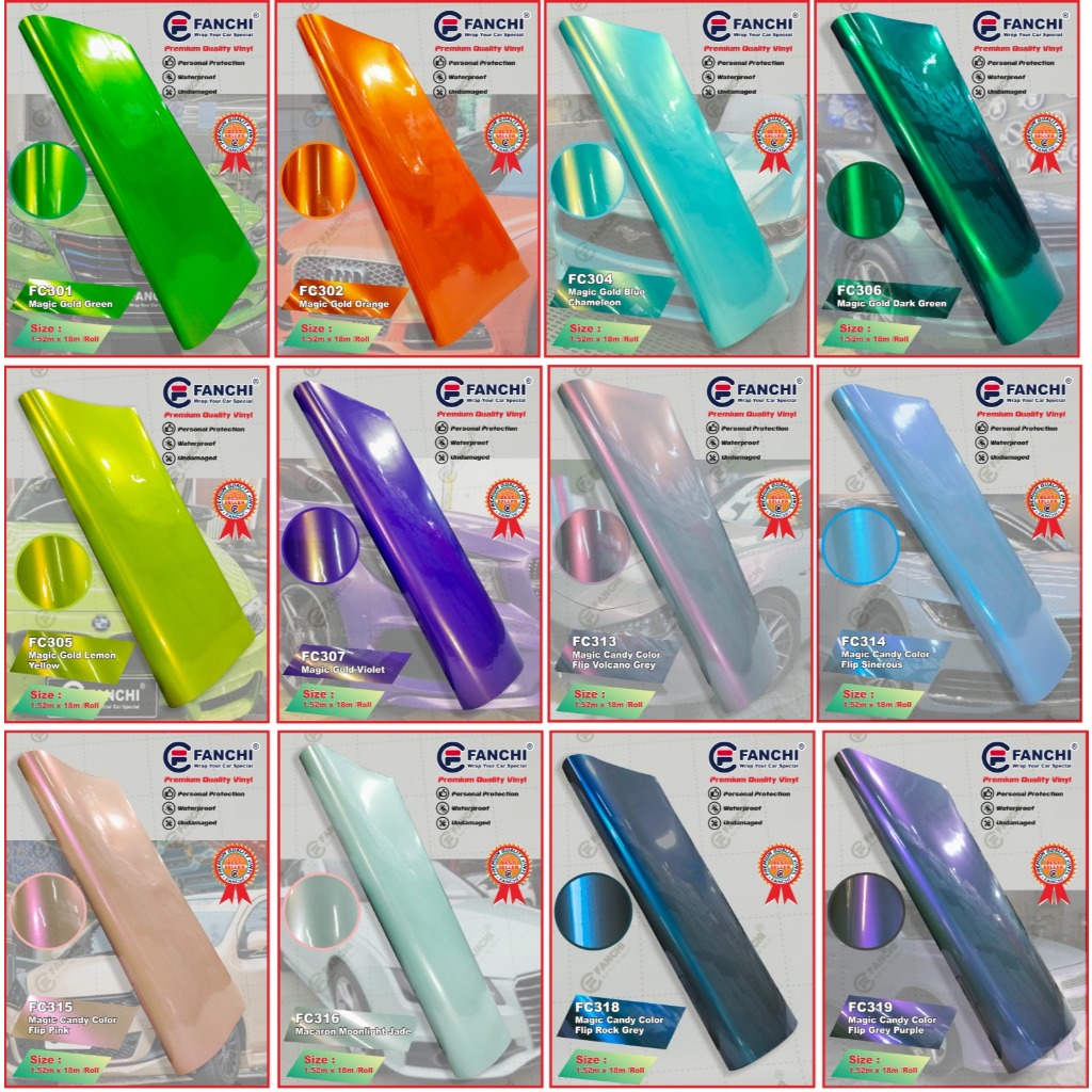 Jual FANCHI Sticker Magic Gold & Magic Candy Series Ukuran 1.52 x 18M ...