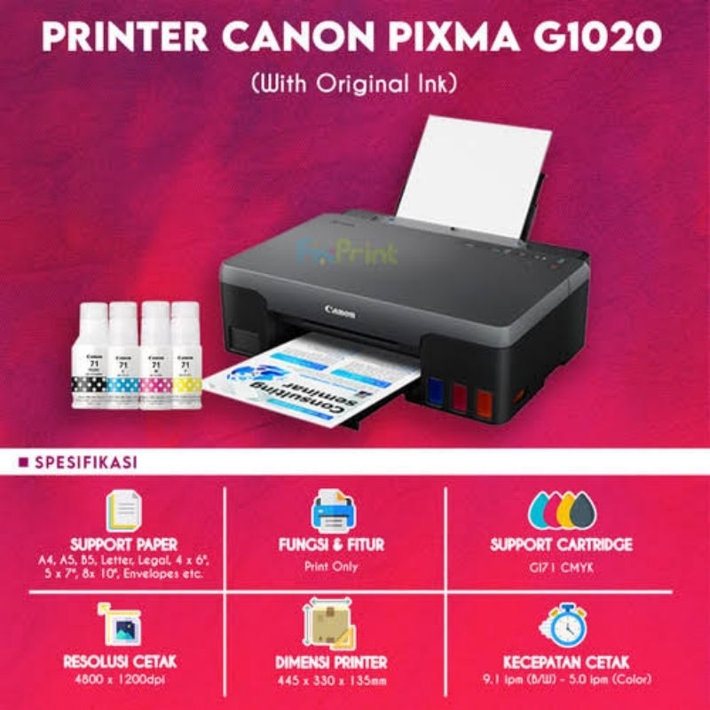 Jual Printer Canon Pixma G1020 G 1020 Original INK | Shopee Indonesia