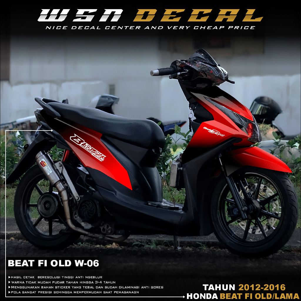 Jual (PROMO) Decal Sticker BEAT FI OLD 2012-2016 FULL BODY - Stiker ...