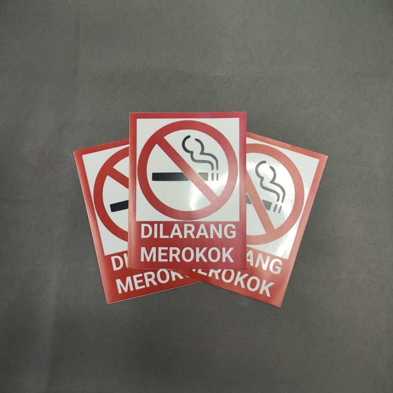 Jual STIKER TANDA LABEL DILARANG MEROKOK | Shopee Indonesia