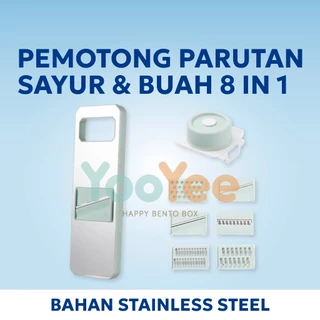YOOYEE Pemotong Parutan Sayur Dan Buah 8in1 Vegetable Cutter Premium Stainless Steel Multifungsi
