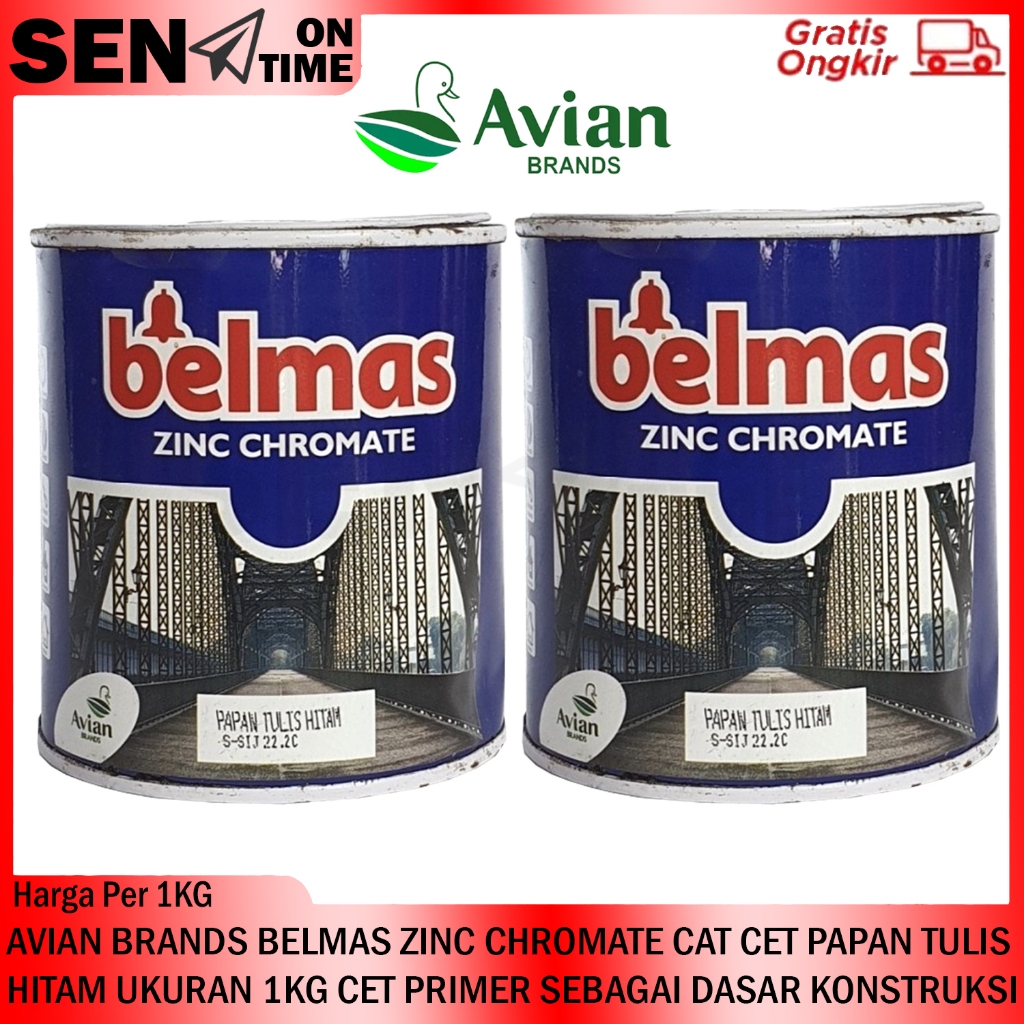 Jual AVIAN BRANDS BELMAS ZINC CHROMATE CAT CET PAPAN TULIS HITAM UKURAN
