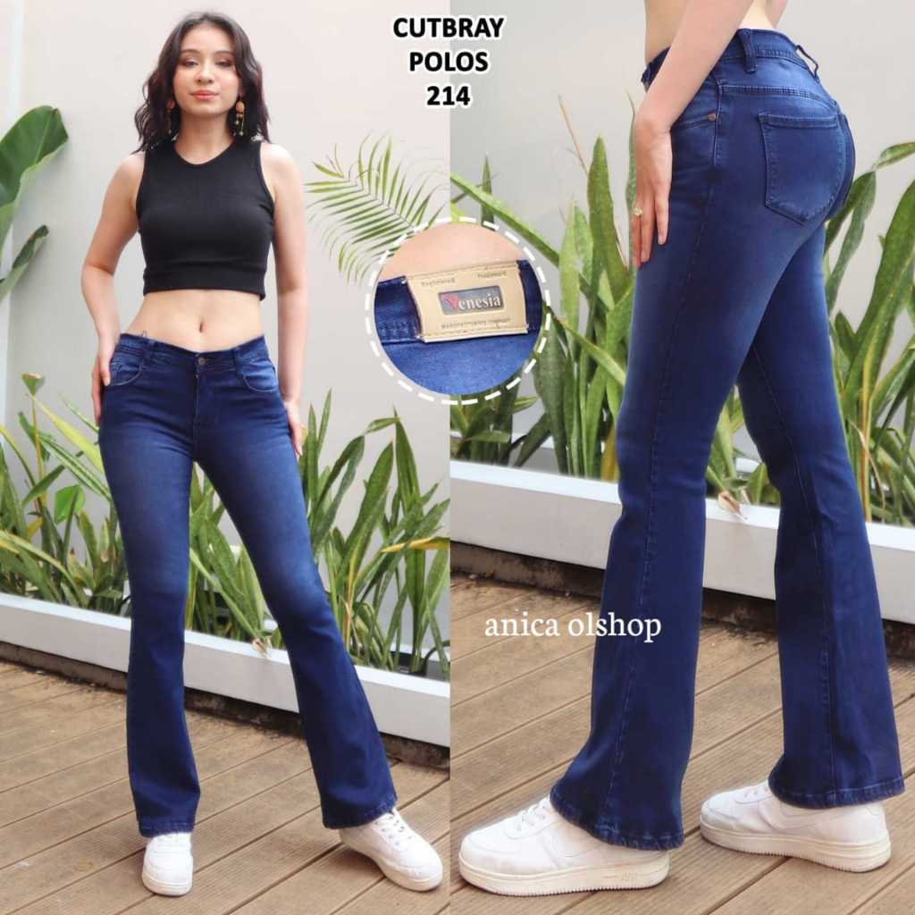 Jual Cutbray Jeans Polos Wanita Celana Cutbray Polos Wanita Celana ...