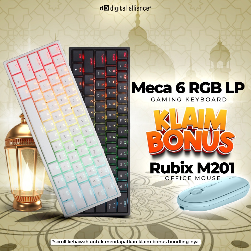 Jual Keyboard Gaming Digital Alliance 6 RGB Low Profile Oetemu ...