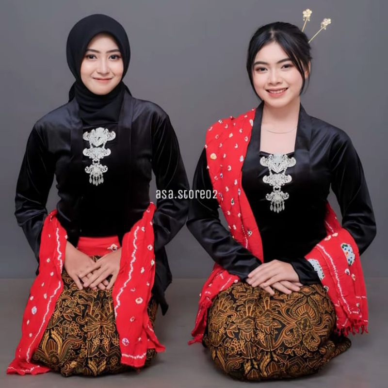 Jual Kebaya Bludru Kutu Baru Stretch/Kebaya Kartini/Kebaya Wisuda