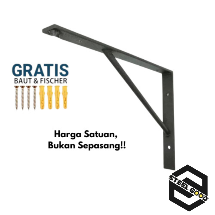 Jual Bracket Besi Siku Rak Dinding Susun Tebal | Shopee Indonesia