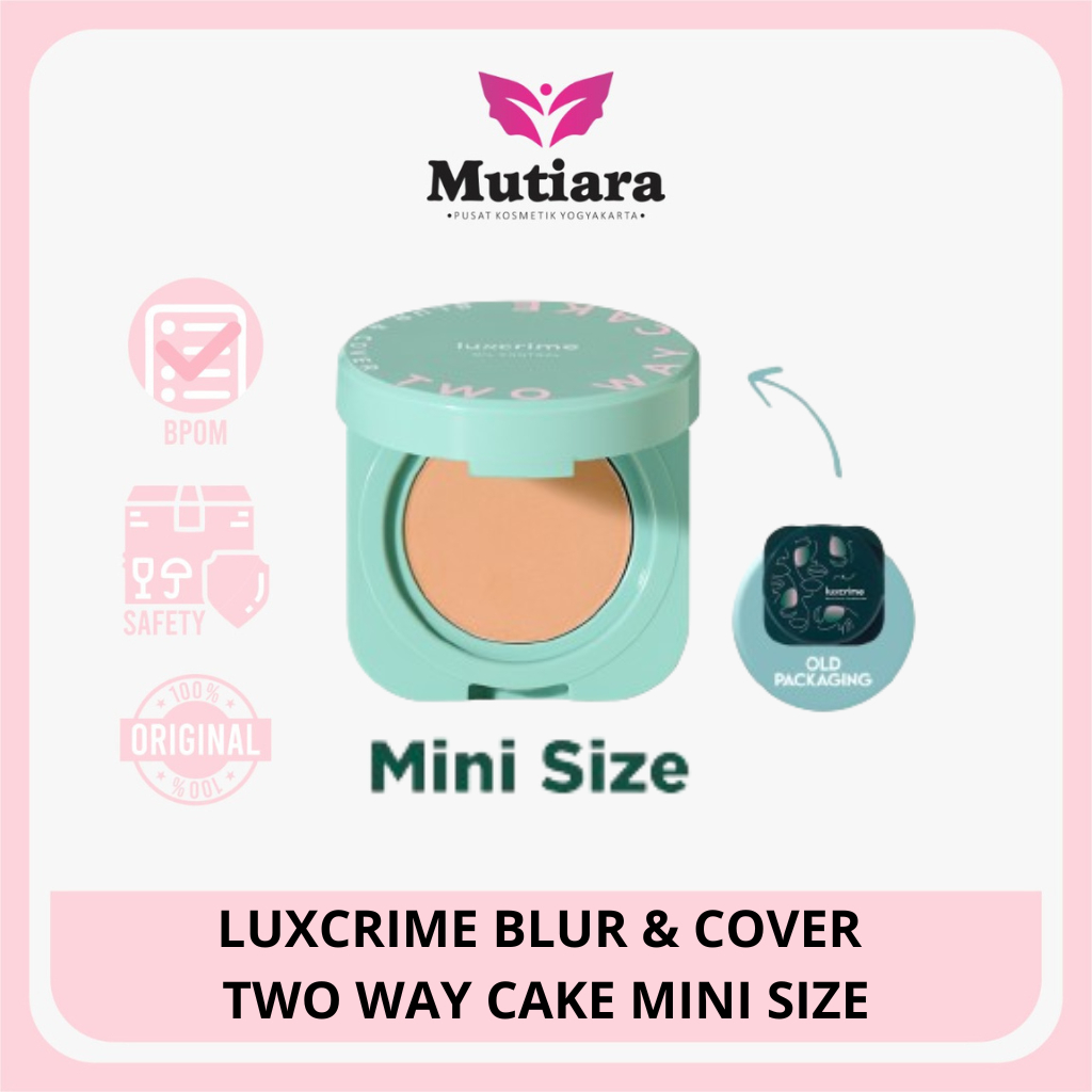 Jual Luxcrime Blur And Cover Two Way Cake Mini Size 45gr Shopee Indonesia