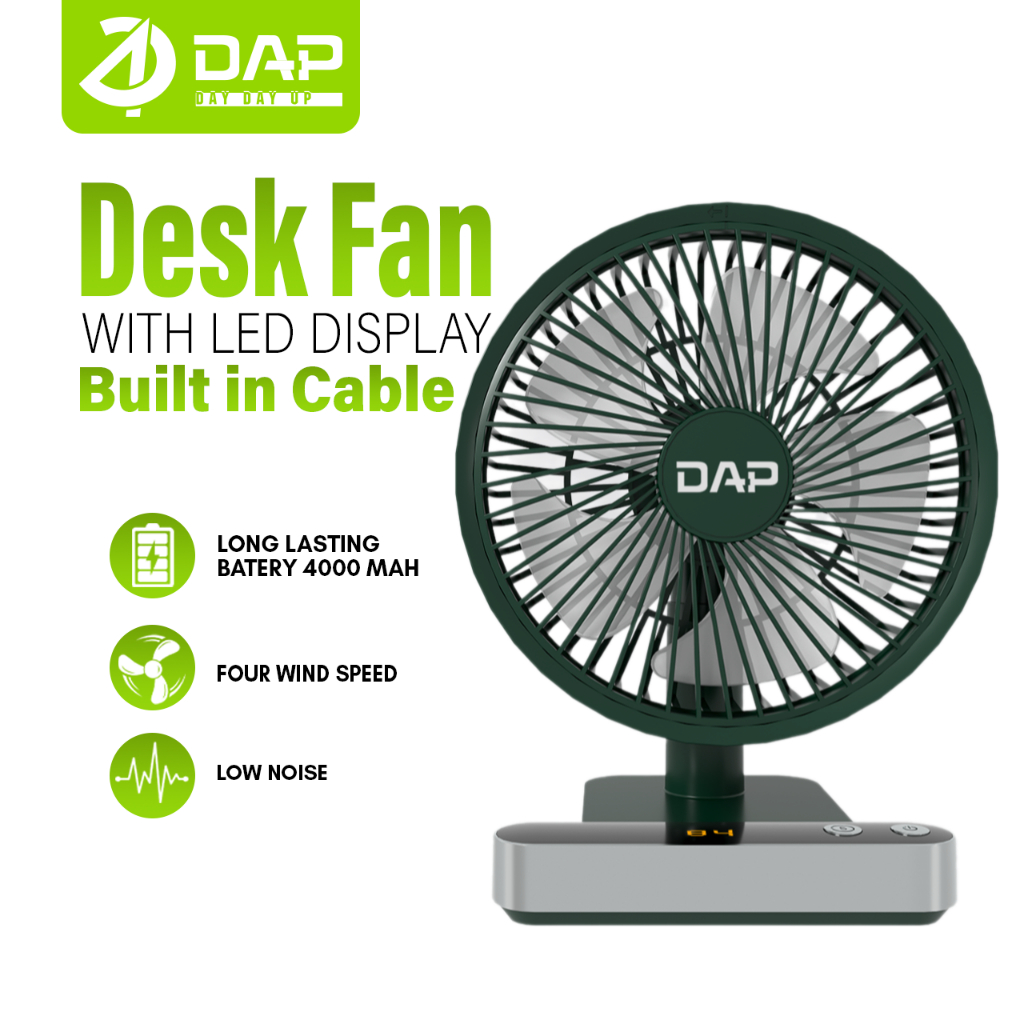 Jual DAP D-B06 Portable Fan Mini Automatic Swing 120° Around & 105 ...