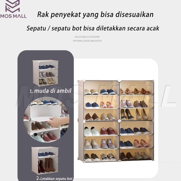 Jual Top Design Rak Sepatu Tertutup Anti Debu Rak Sepatu 8 Susun ...