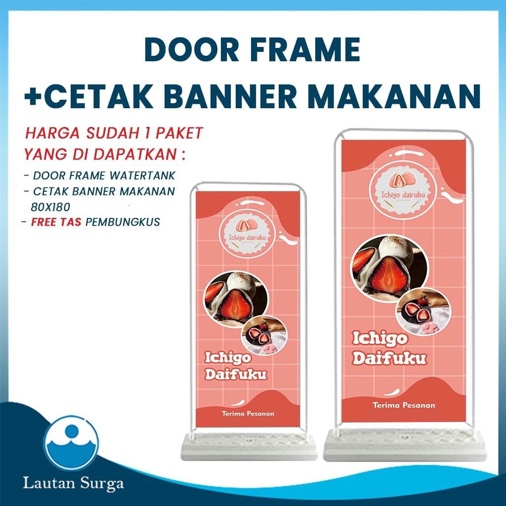 Jual (PAKET Standing Door Frame 80x180 cm) Cetak Standing Banner ...