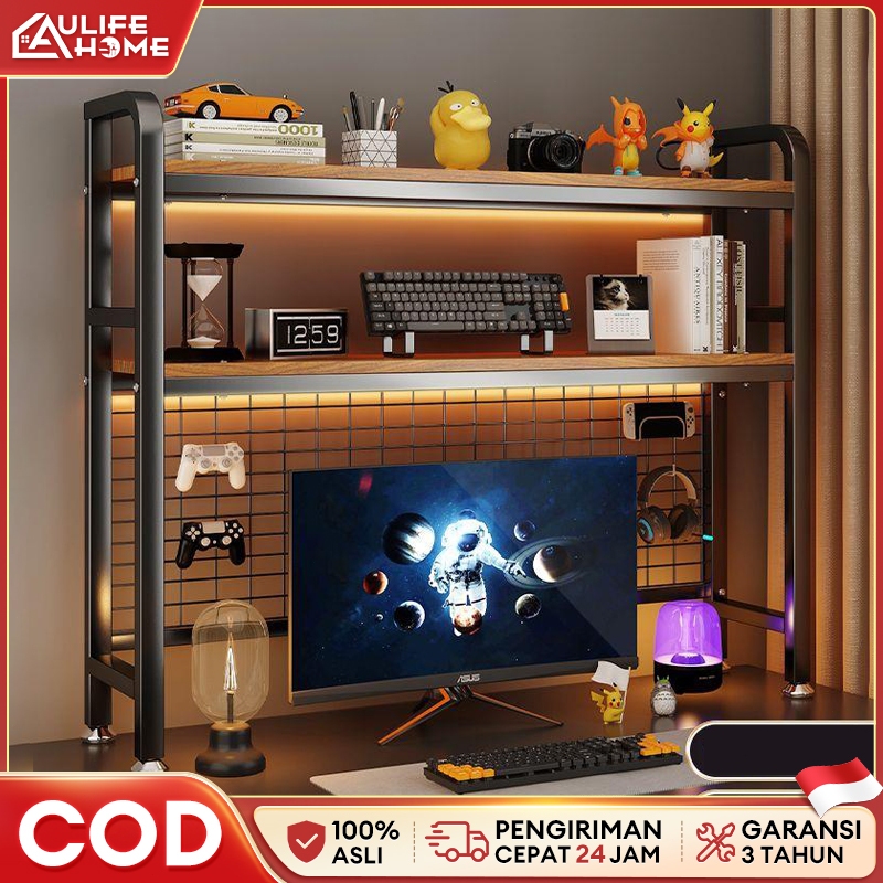 Jual Rak Buku Desktop Rak Desktop Serbaguna Meja Computer Rak RakBuku ...