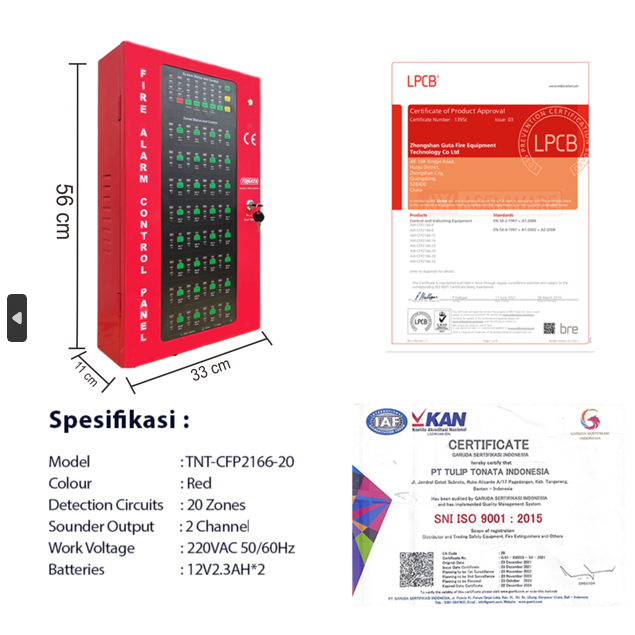 Jual Fire Alarm Control Panel 20 Zone Aseanware Tonata / MCFA ...