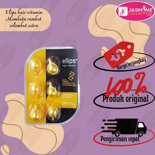 Jual Ellips Hair Vitamin Moroccan Oil Smooth & Shiny (Kuning) 6 ...
