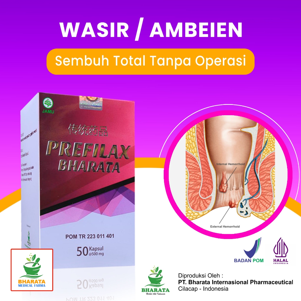 Obat Herbal Ambeien / Wasir / BAB Berdarah - Prefilax Bharata