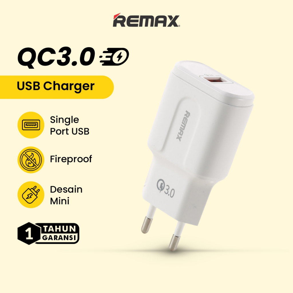 Jual Remax RP-U16 Charger Adapter Fast Charging 3A Original | Shopee ...