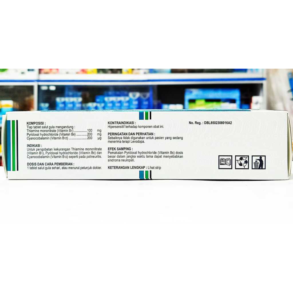 Jual Beneuron 𝟏 𝐒𝐓𝐑𝐈𝐏 𝐈𝐒𝐈 𝟏𝟎 𝐓𝐀𝐁𝐋𝐄𝐓 - Vitamin Saraf dan Memenuhi ...
