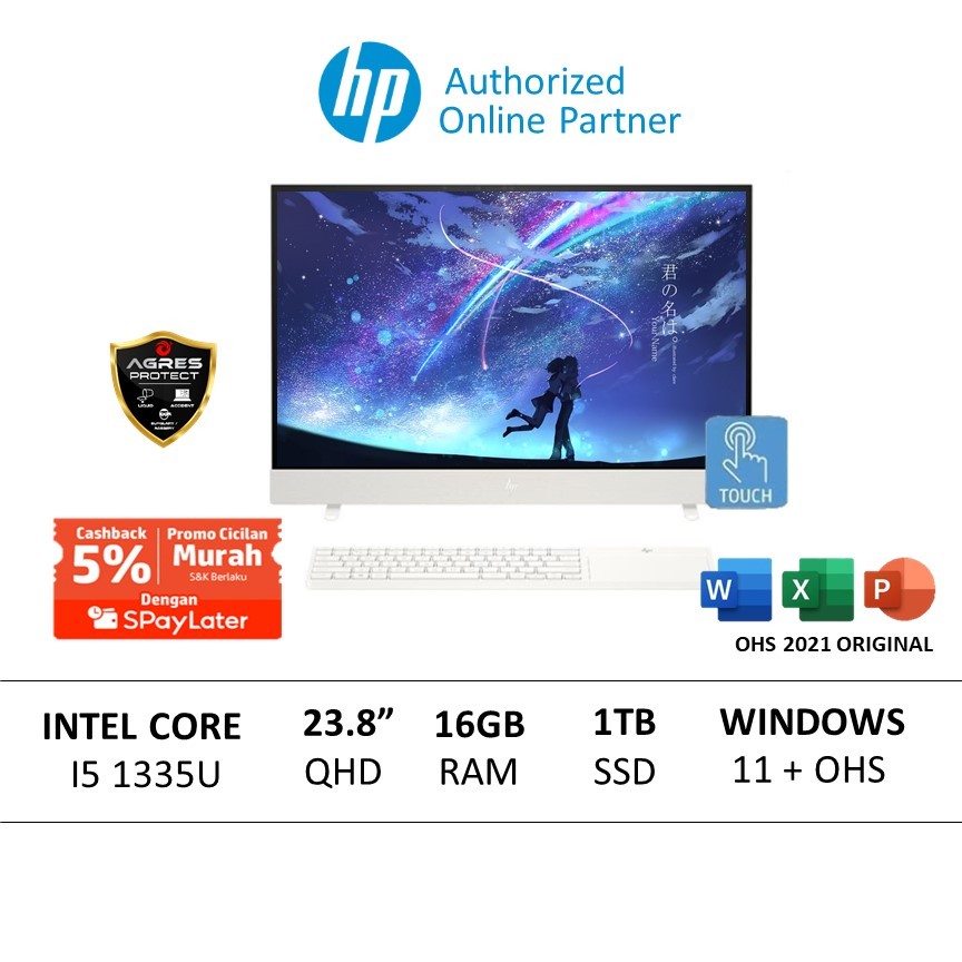 HP 27" FHD IPS All-in-One Ryzen AI 7 350 16GB/512GB SSD Windows 11 27