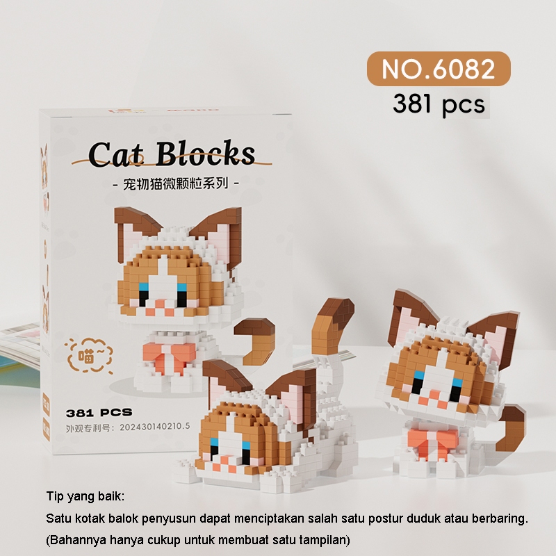 Jual LOZTOYS DIY Bricks Mini Cat Kitten Building Block Nano Blok Model ...