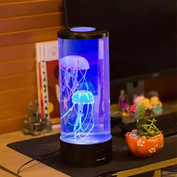 Lampu Tidur RGB Ubur Portable Aesthetic Jellyfish Night Light Table Lamp