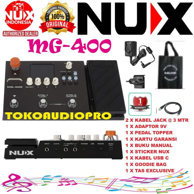 Jual Nux Mg Modeling Guitar Bass Processor Efek Gitar Original Nux