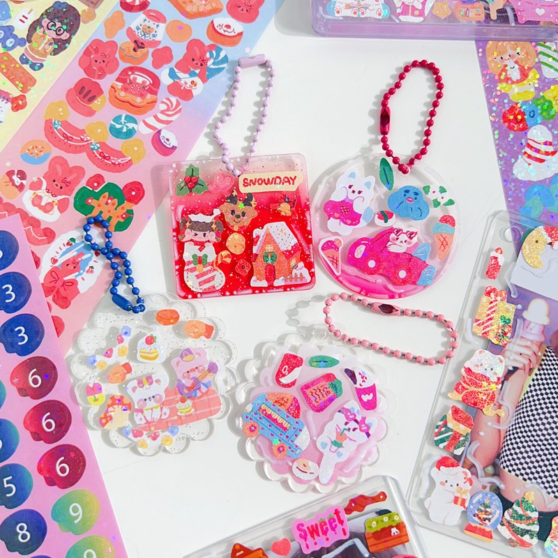 Jual Stiker DIY Lucu Cartoon Stiker 100 Lembar/Berbagai Kartun Shiny ...