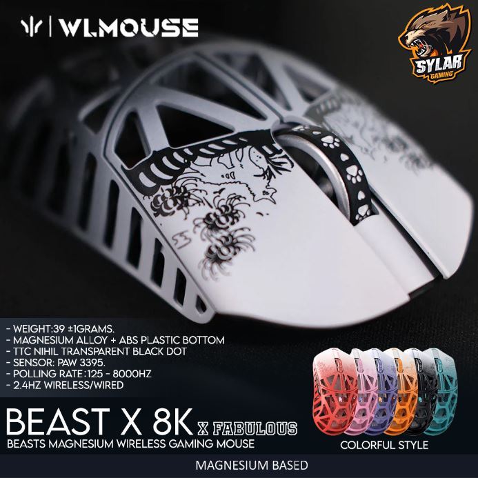 WLMouse FABULOUS BEAST X 8K Wireless Gaming Mouse – Hobby Dynamics