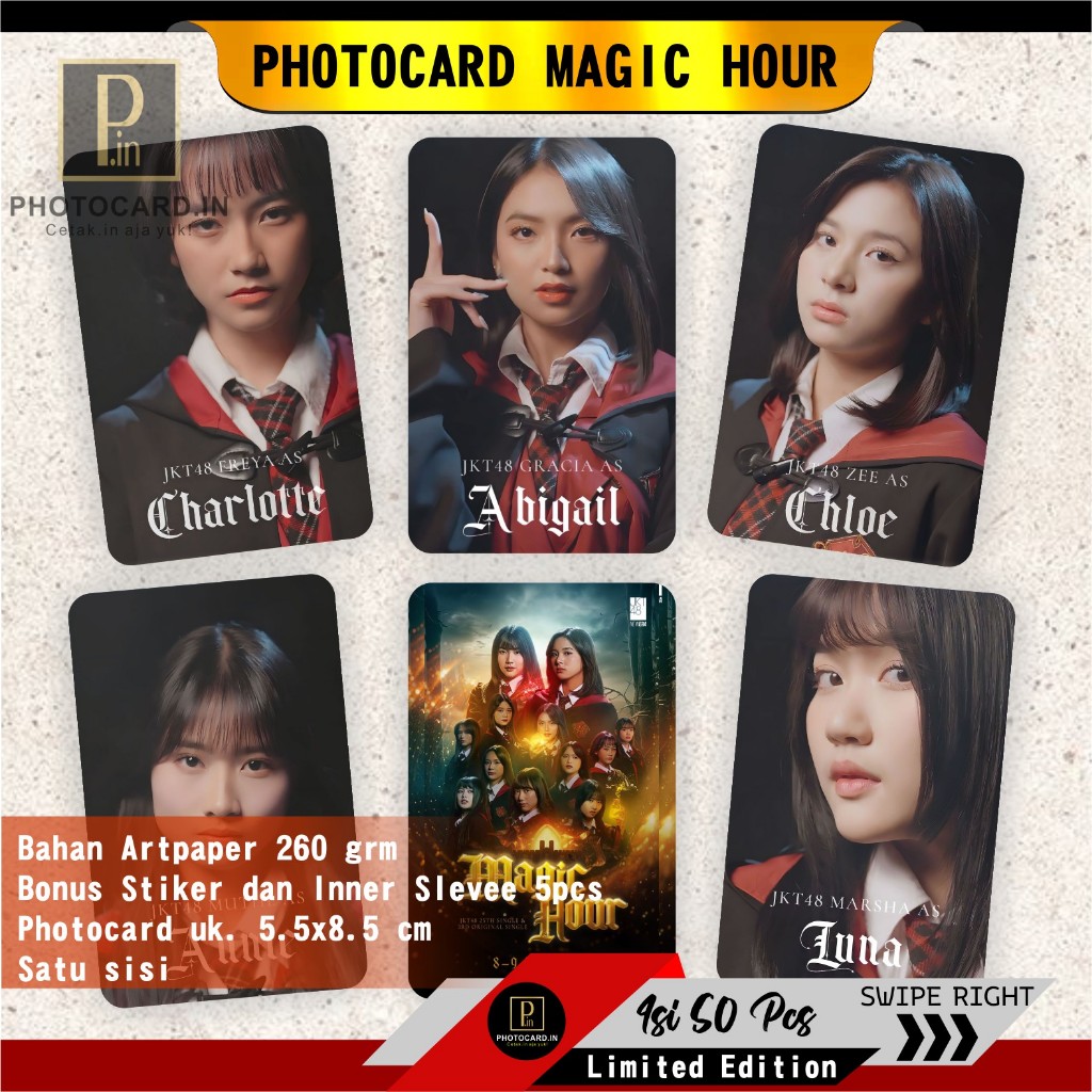Jual Photocard JKT48 Magic Hour isi 50 Pcs (Free Stiker dan Inner ...