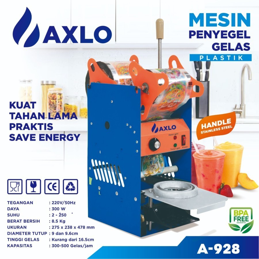 Jual Mesin Cup Sealer AXLO 22 OZ Mesin Press Gelas Plastik Gelas Es Teh ...