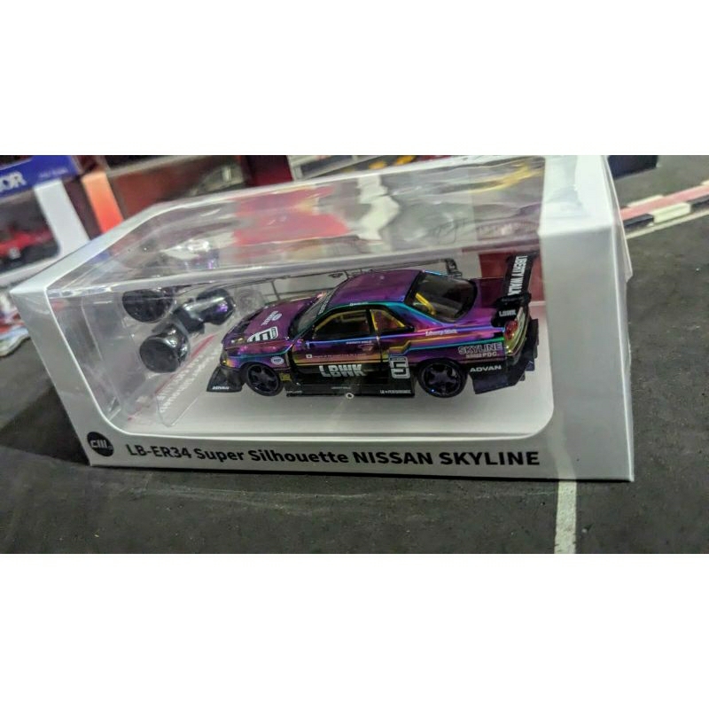 Jual Diecast CM Model LB Nissan Skyline ER34 R34 Super Silhouette ...