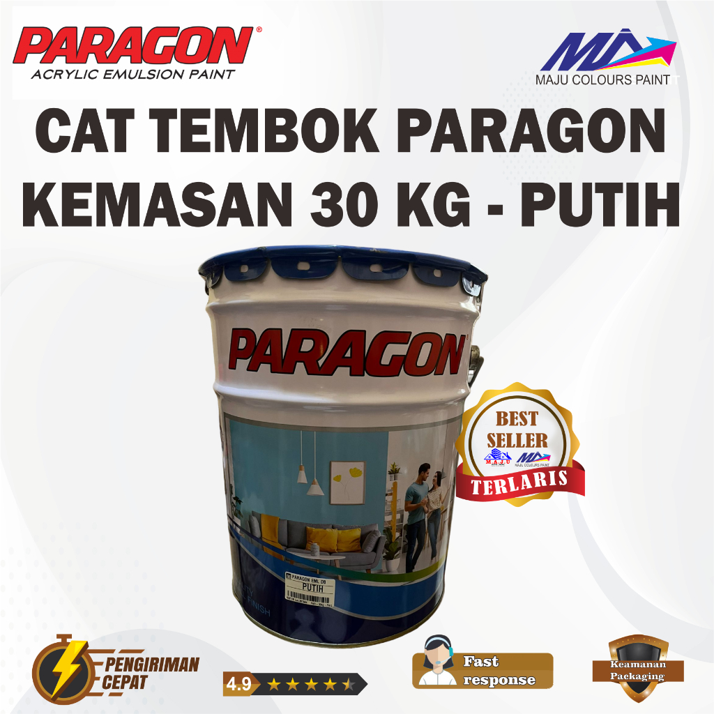 Jual Cat Tembok PARAGON PUTIH 30 kg pail | cat interior | plafond ...