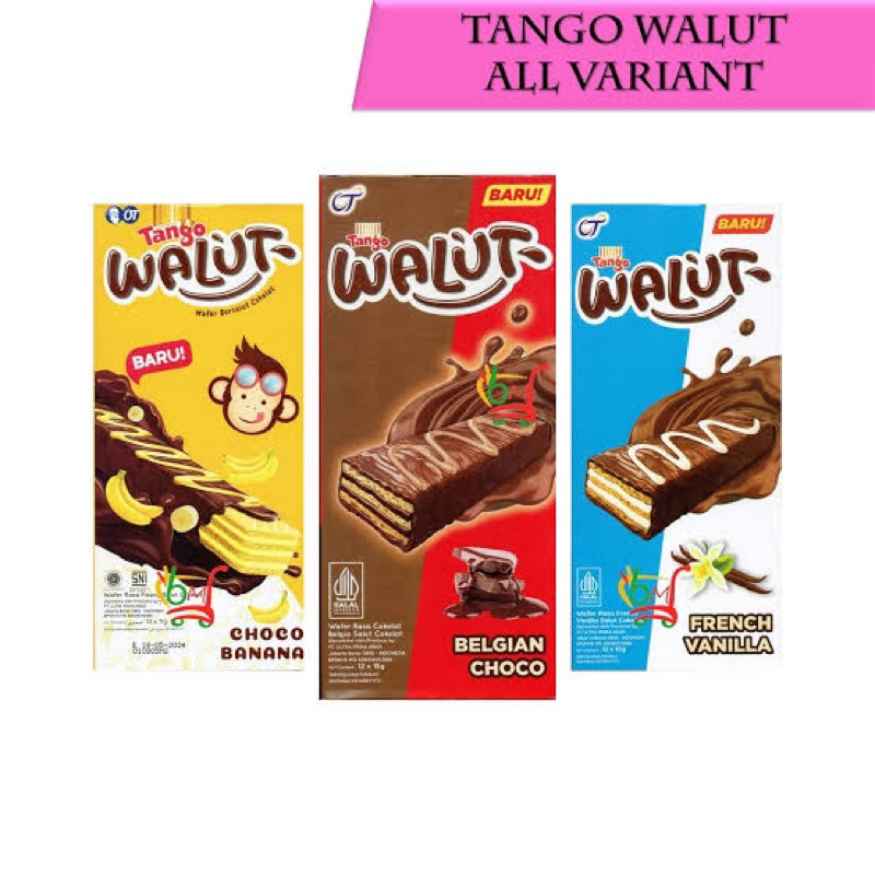 Jual Tango Wallut Choco Banana / 1 Box / 12 Pcs | Shopee Indonesia