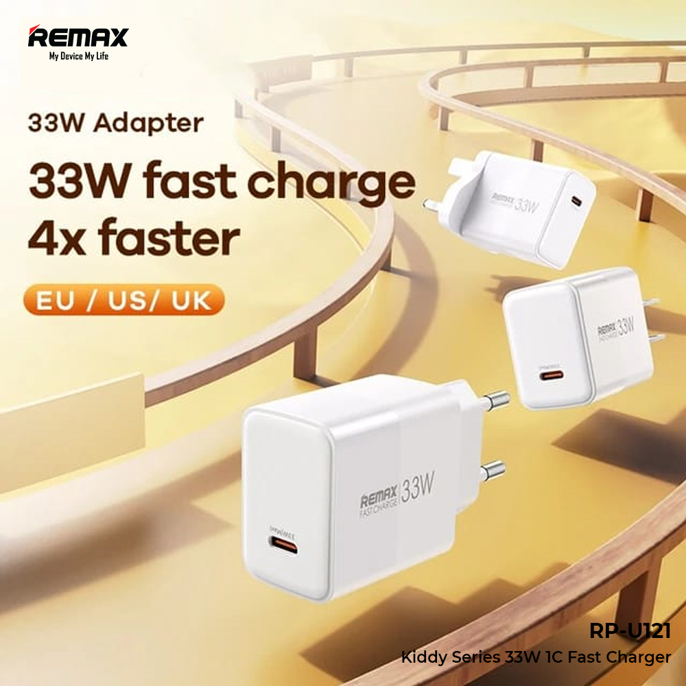 Jual Remax Adaptor EU Fast Charging 33W With Smart Protect Chip RP-U121 ...