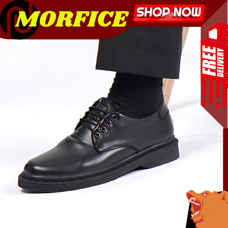 Jual Morfice Sepatu Docmart Pria Formal Pantofel Loafers Kerja Hitam Horizon Series Shopee