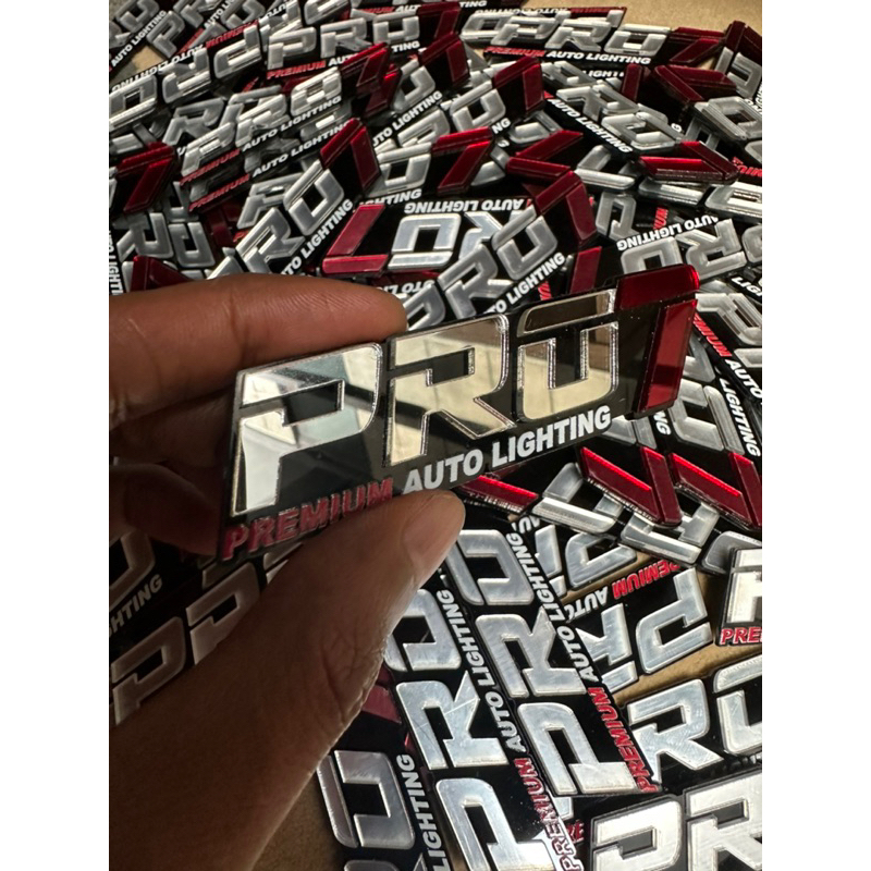 Jual Stiker Emblem PRO7 Akrilik Premium Miror Krom Terbaru Sticker Logo ...