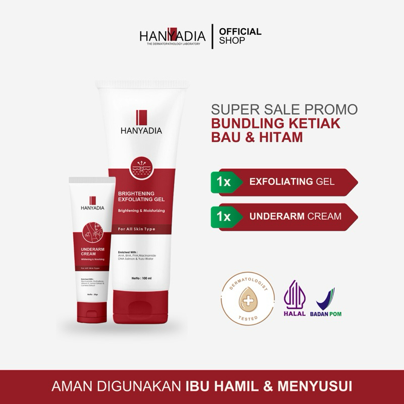 Jual [Bundling Ketiak] Hanyadia Brightening Exfoliating Gel X Underarm