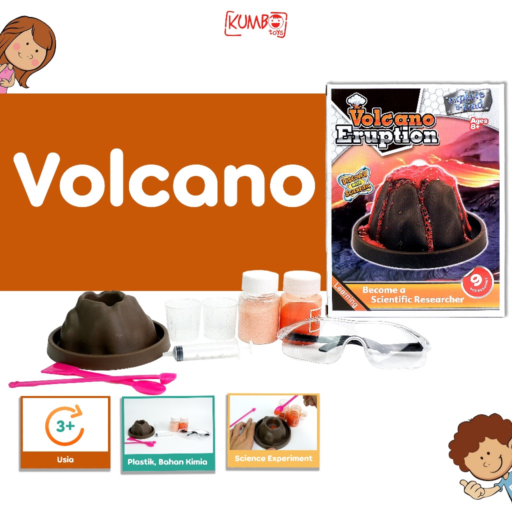 Jual Mainan Edukasi Volcano Eruption Sains Eksperimen Letusan Gunung ...