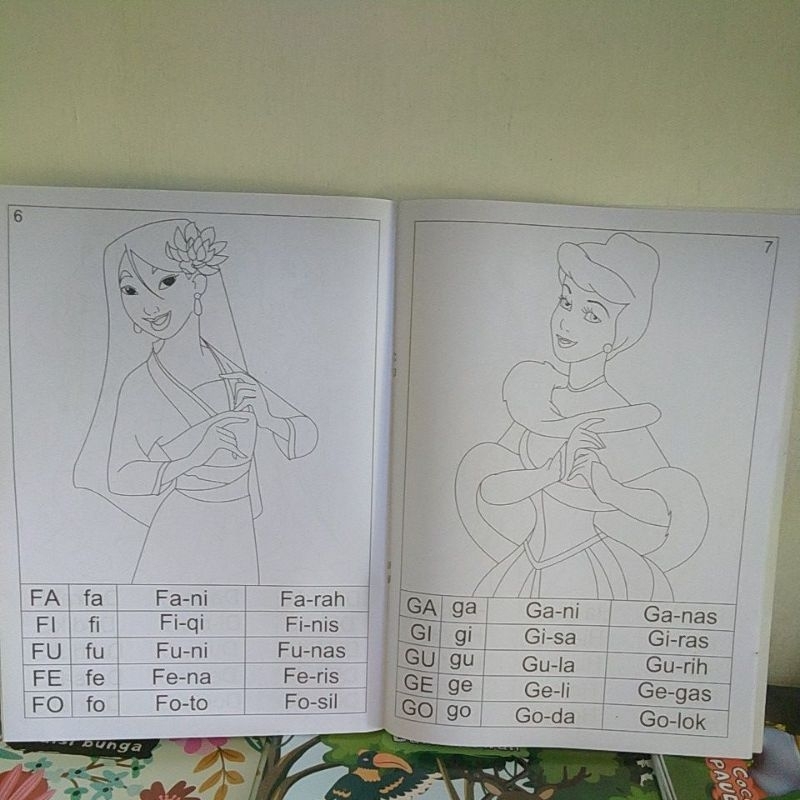Jual Buku mewarnai dan belajar membaca seri princess untuk anak paud ...