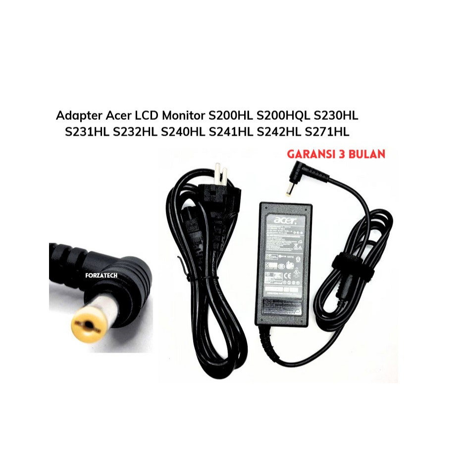 Jual Adapter Acer LCD Monitor S200HL S200HQL S230HL S231HL S232HL ...