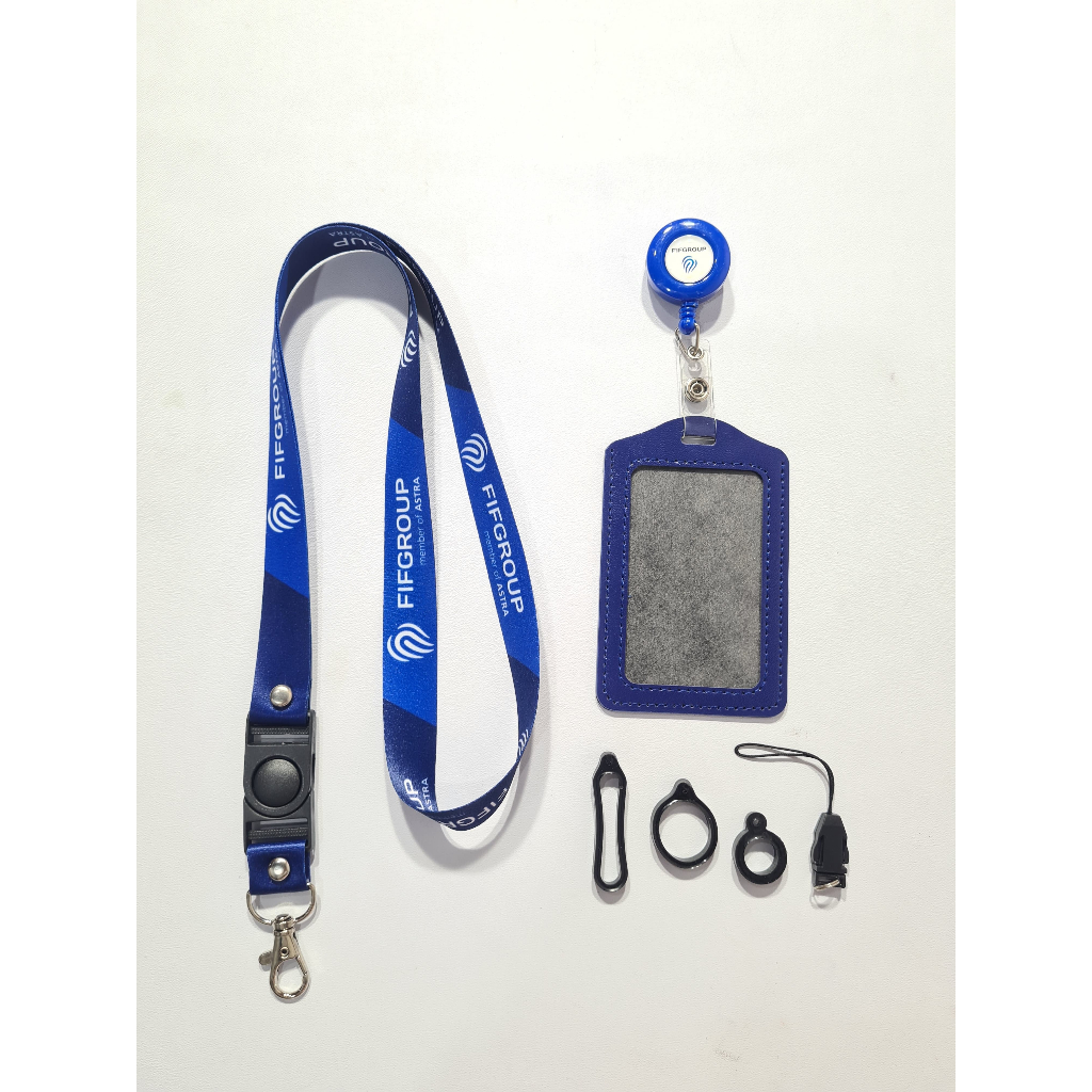 Jual BISA SATUAN Lanyard FIFGROUP / FifGroup Biru cetak 2 sisi ukuran ...