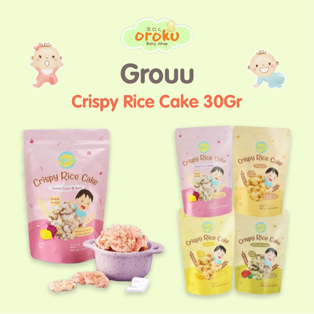 Jual GROUU CRISPY RICE CAKE 30GR / CEMILAN ANAK | Shopee Indonesia